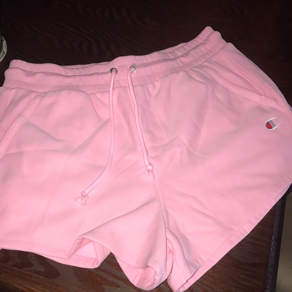 Pink champion shorts with pockets